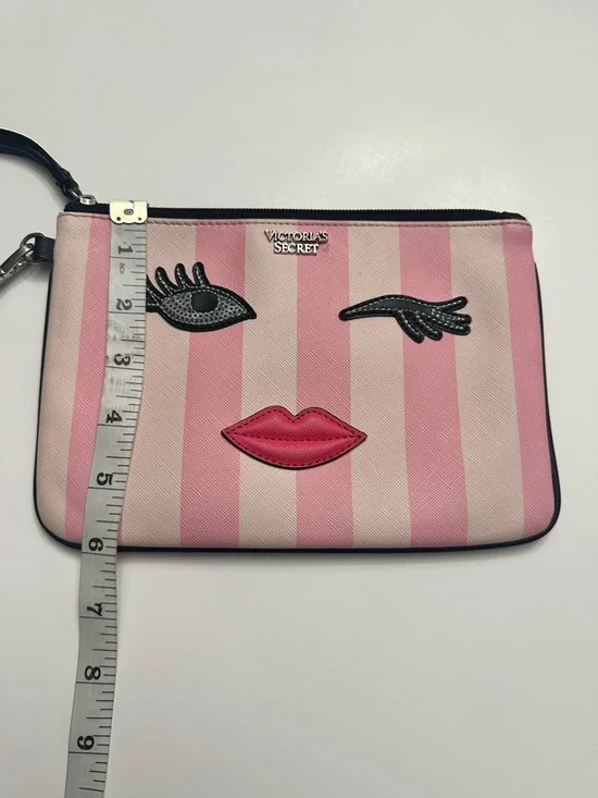 Victoria's Secret Pink & Light Pink Striped Face Wristlet - Picture 6 of 6